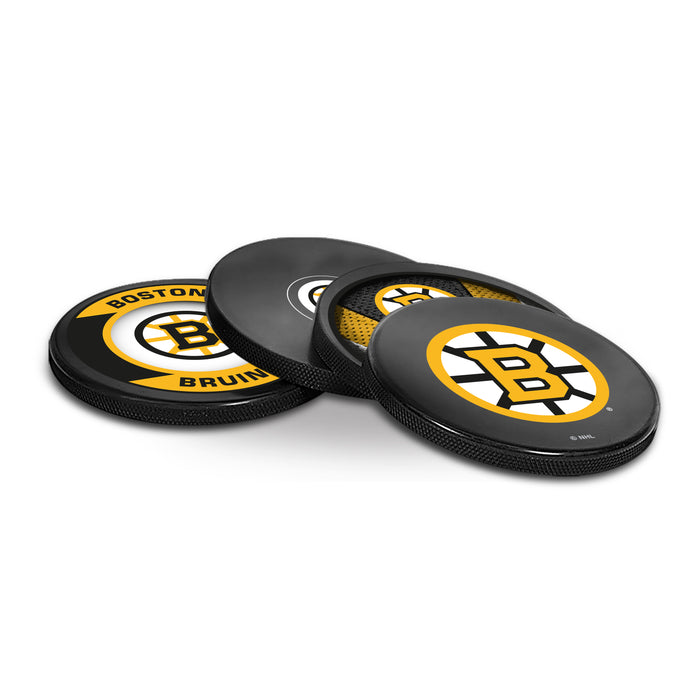 Sous-verres NHL Boston Bruins Hockey Puck (paquet de 4) en cube