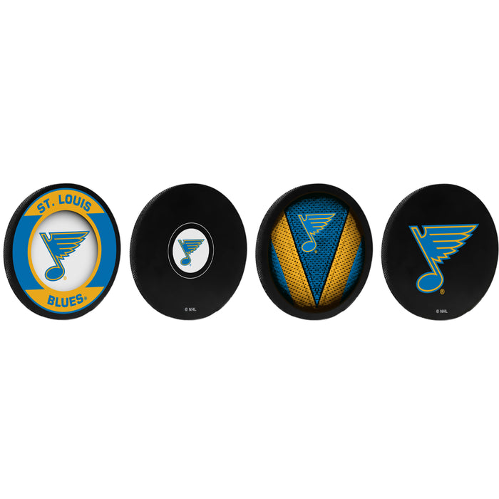 Sous-verres NHL St. Louis Blues Hockey Puck (paquet de 4) en cube