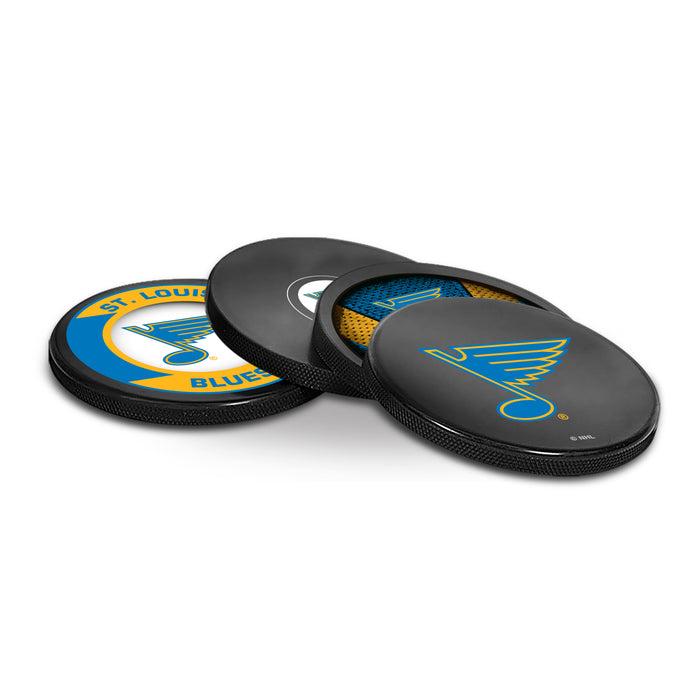 Sous-verres NHL St. Louis Blues Hockey Puck (paquet de 4) en cube
