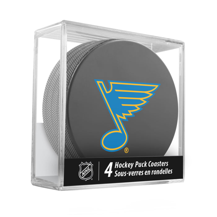 Sous-verres NHL St. Louis Blues Hockey Puck (paquet de 4) en cube