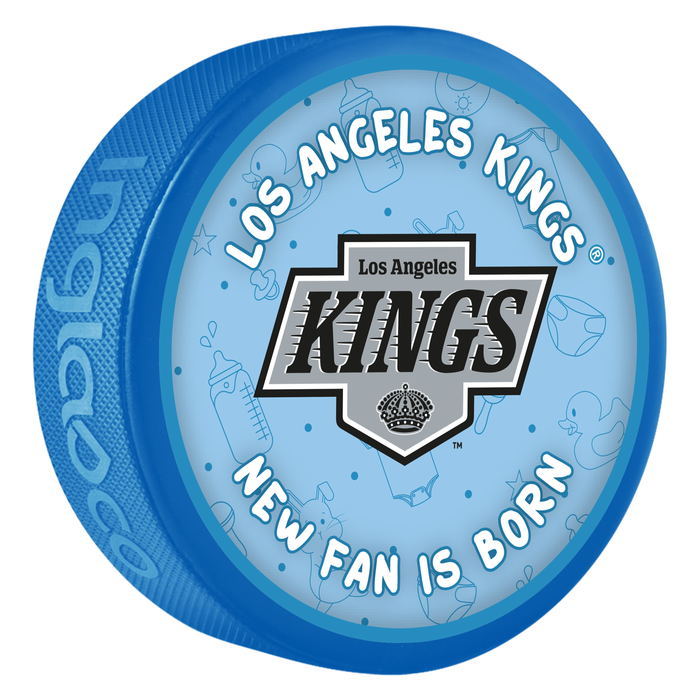 NHL Los Angeles Kings New Fan is Born Blue Souvenir Puck