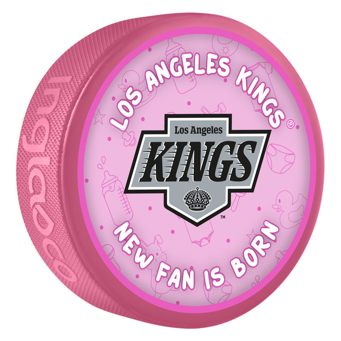 NHL Los Angeles Kings New Fan is Born Pink Souvenir Puck