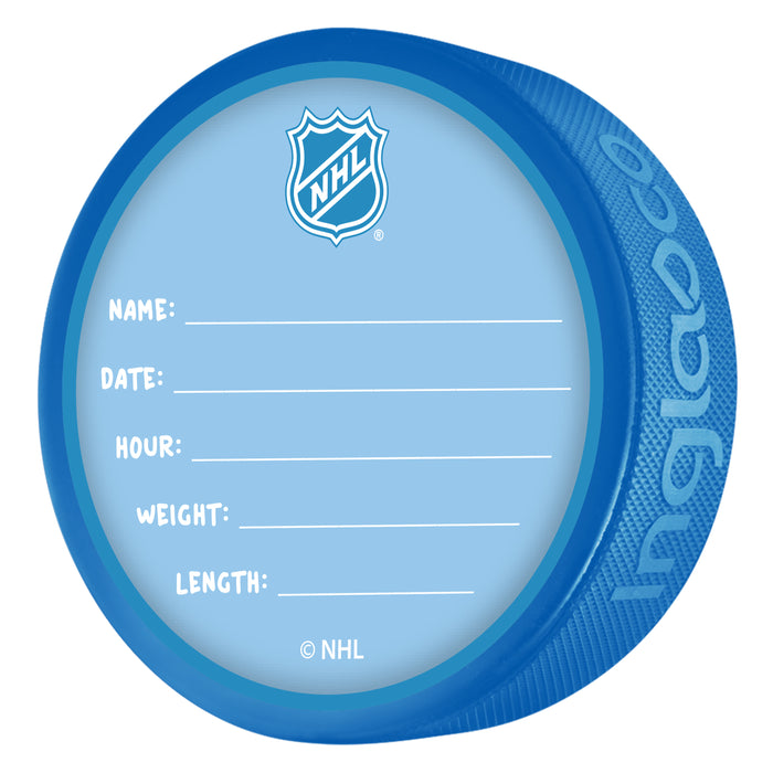 NHL St. Louis Blues New Fan is Born Blue Souvenir Puck
