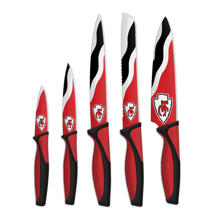 NFL Kansas City Chiefs 5 pc Kitchen Knives