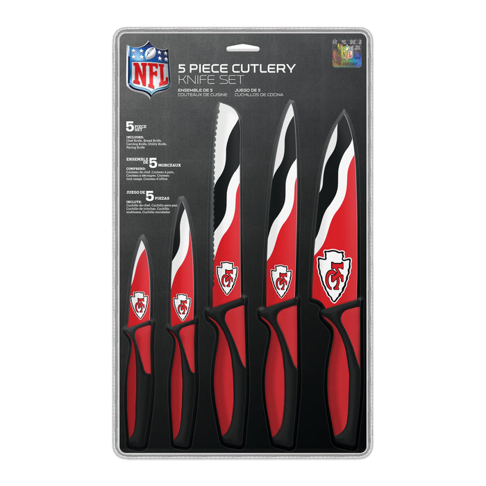 NFL Kansas City Chiefs 5 pc Kitchen Knives