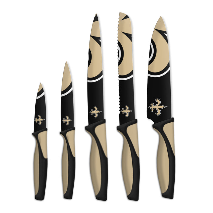 NFL New Orleans Saints 5 pc Kitchen Knives