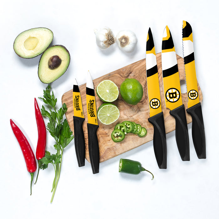 NHL Boston Bruins 5-pc Kitchen Knives