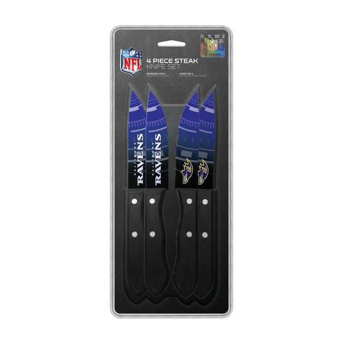 NFL Baltimore Ravens 4 pc Steak Knives