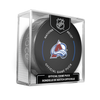 NHL Colorado Avalanche Officially Licensed 2024-25 Team Game Hockey Puck Design- In Cube