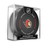 NHL Ottawa Senators Officially Licensed 2025-2026 Game Puck Design In Cube