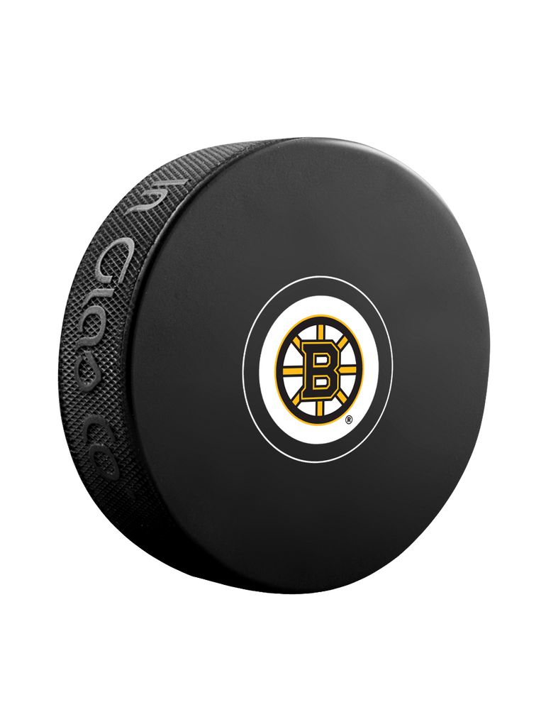 <transcy>Rondelle de hockey souvenir autographe officiel des Bruins de Boston de la LNH</transcy>