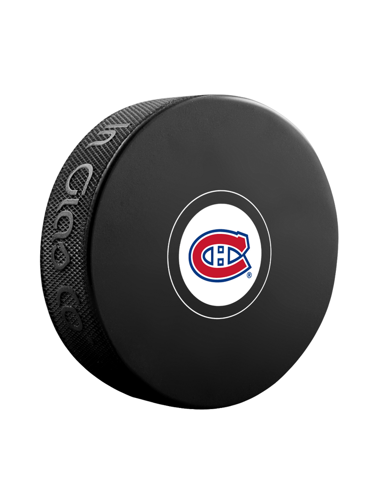 <transcy>Rondelle de hockey souvenir autographe officiel des Canadiens de Montréal de la LNH</transcy>