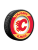 <transcy>Rondelle de hockey de collectionneur de souvenirs rétro des Flames de Calgary de la LNH</transcy>