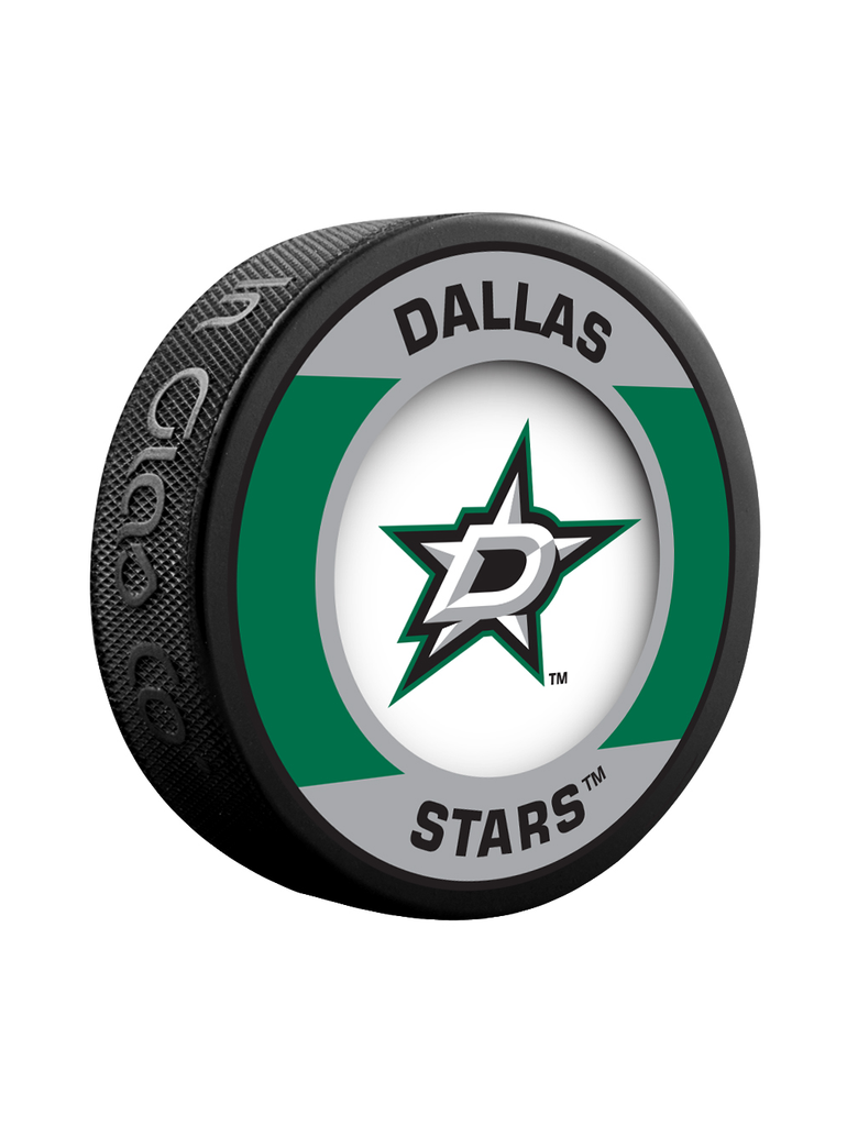 <transcy>Rondelle de hockey de collectionneur de souvenirs rétro des Stars de Dallas de la LNH</transcy>