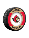<transcy>Rondelle de hockey de collectionneur de souvenirs rétro des Sénateurs d'Ottawa de la LNH</transcy>