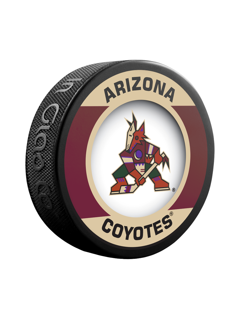 <transcy>Rondelle de hockey de collectionneur de souvenirs rétro NHL Arizona Coyotes</transcy>