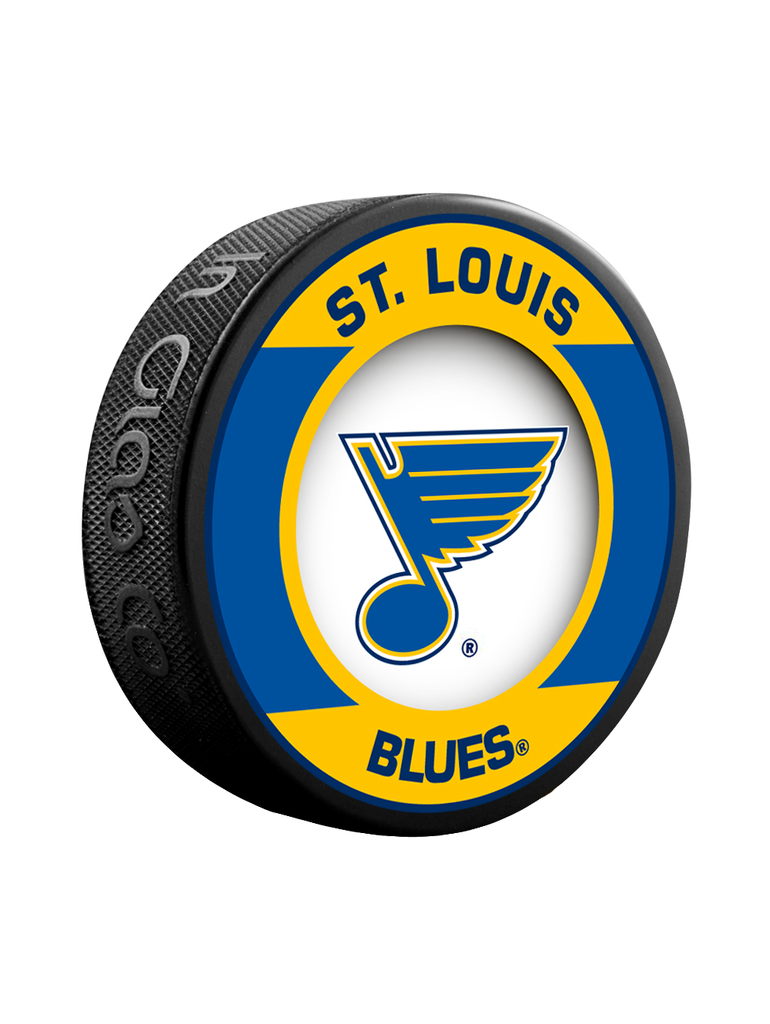 <transcy>Rondelle de hockey de collectionneur de souvenirs rétro des Blues de St. Louis de la LNH</transcy>