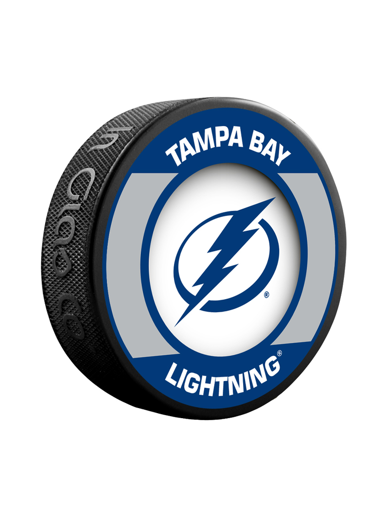 <transcy>Rondelle de hockey de collectionneur de souvenirs rétro Lightning de Tampa Bay de la LNH</transcy>