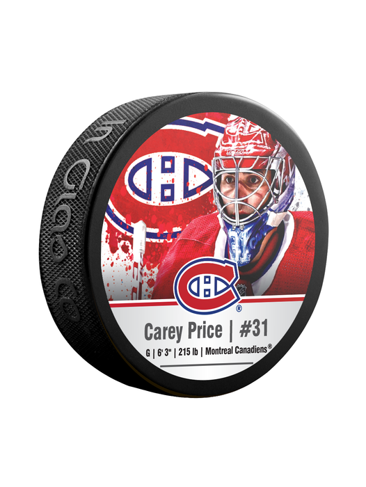 NHLPA Carey Price #31 Montreal Canadiens Souvenir Hockey Puck In Cube