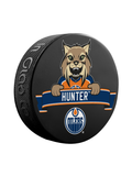 <transcy>Rondelle de hockey souvenir mascotte des Oilers d'Edmonton de la LNH</transcy>