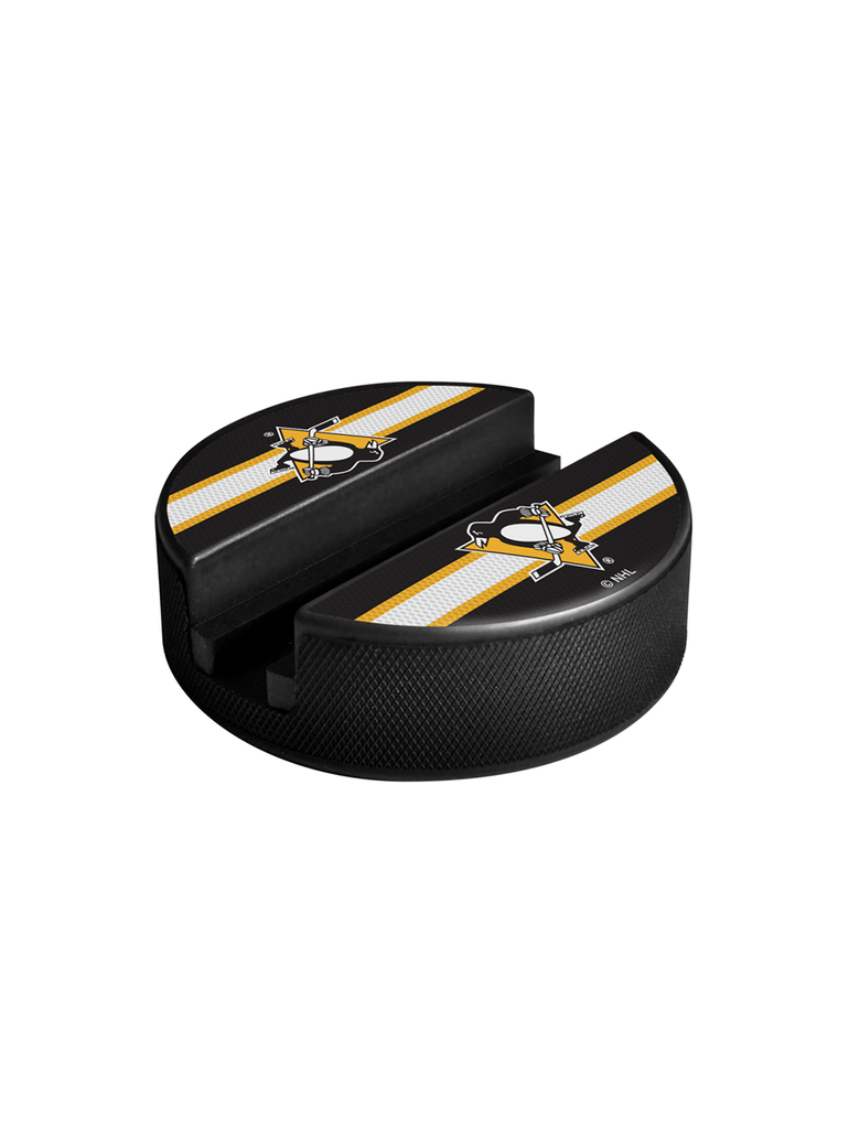 NHL Pittsburgh Penguins Hockey Puck Media Device Holder