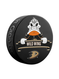 <transcy>Rondelle de hockey souvenir mascotte des canards d'Anaheim de la LNH</transcy>