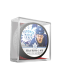 NHLPA Mitchell Marner #16 Rondelle de hockey souvenir des Maple Leafs de Toronto en cube