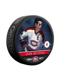 <transcy>Rondelle de hockey de collectionneur de souvenirs des Canadiens de Montréal, Jean Béliveau, Ancien de la LNHLA</transcy>