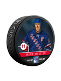 <transcy>Rondelle de hockey de collectionneur de souvenirs des Rangers de New York, Mark Messier, ancien élève de la NHLAA</transcy>