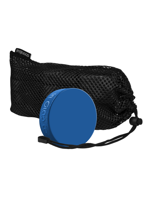 Blue 4oz Junior Hockey Pucks In Mesh Bag 12-Pack