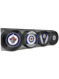 <transcy>Paquet de 4 rondelles de hockey souvenir des Jets de Winnipeg de la LNH</transcy>