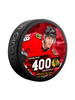 <transcy>NHLPA Patrick Kane #88 Chicago Blackhawks 400 buts marqués rondelle de hockey souvenir dans un cube</transcy>