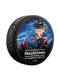 NHLPA Nathan MacKinnon #29 Colorado Avalanche 200 Goals Scored Souvenir Hockey Puck In Cube