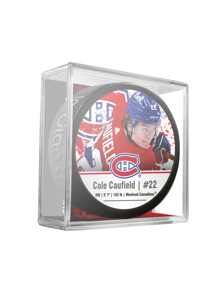 <transcy>AJLNH Cole Caufield #22 Rondelle De Hockey Souvenir Des Canadiens De Montréal En Cube</transcy>