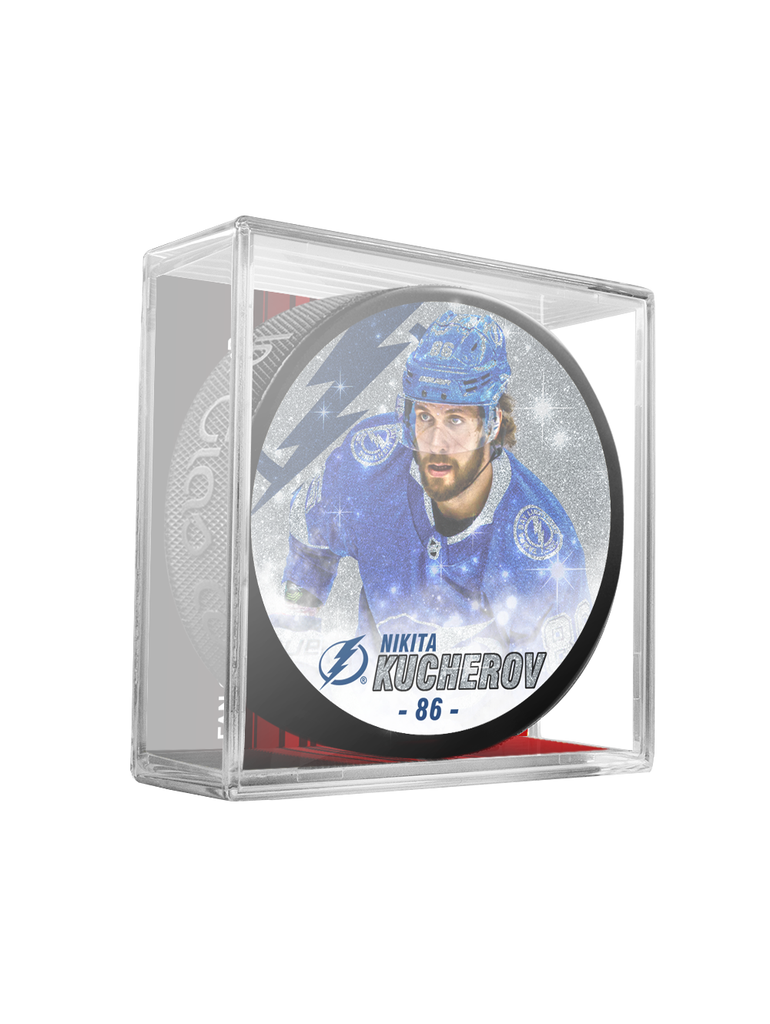 NHLPA Nikita Kucherov #86 Tampa Bay Lightning Special Edition Glitter Puck In Cube