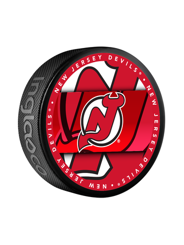 New Jersey Devils Inglasco 2022 Reverse Retro Hockey Puck