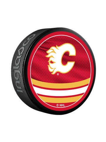 2021 NHL Reverse Retro Logo Textured  Raised Letters Jersey Design Hockey  Puck