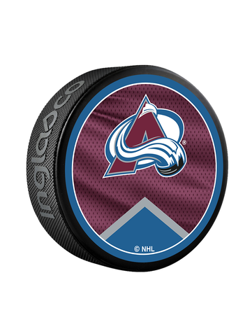 .com : Inglasco Reverse Retro Dual Logo Souvenir Hockey Puck
