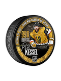 AJLNH Phil Kessel Vegas Golden Knights le plus grand nombre de matchs consécutifs dans la LNH rondelle de hockey souvenir- en cube