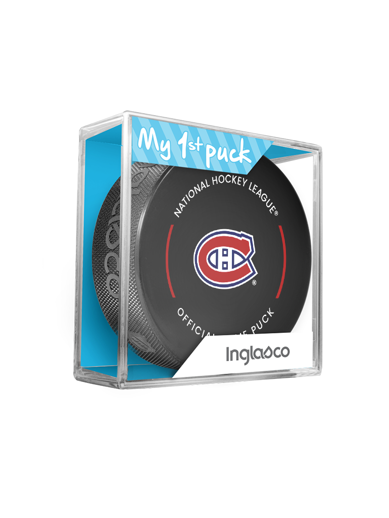 <transcy>Rondelle de hockey officielle des Canadiens de Montréal de la LNH en cube - Bleu nouveau fan</transcy>