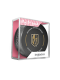 NHL Vegas Golden Knights Officially Licensed 2023-2024 Team Game Puck Design In Cube - New Fan Pink