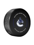 NHL Vancouver Canucks Officially Licensed 2023-2024 Team Game Puck Design In Cube - New Fan Blue