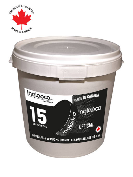Bucket Of 15 Official Canadian Pro 6oz Hockey Pucks
