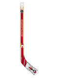 <transcy>Mini bâton de joueur en plastique blanc de mascotte des Flames de Calgary de la LNH</transcy>
