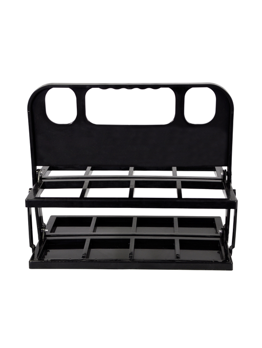 Foldable Black Tallboy Water Bottle Carry Case- Holds 8 Tallboy Bottles