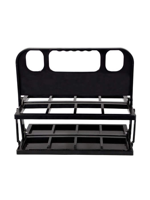 Foldable Black Tallboy Water Bottle Carry Case- Holds 8 Tallboy Bottles