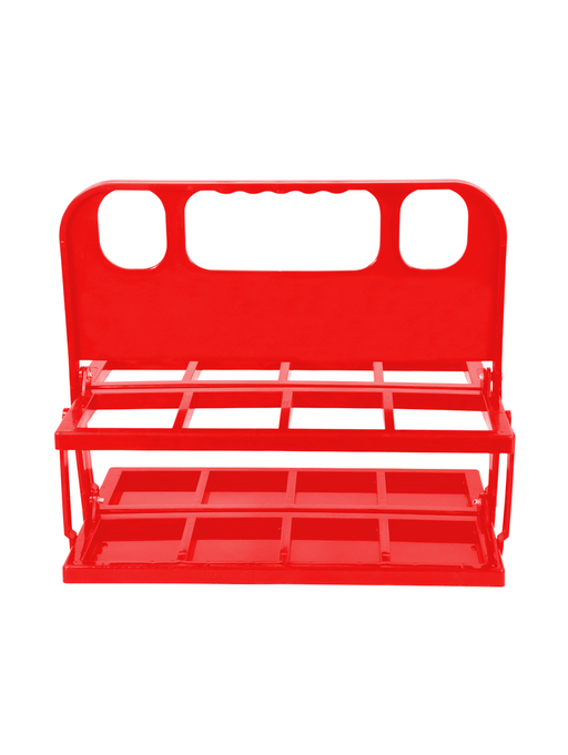 Foldable Red Tallboy Water Bottle Carry Case- Holds 8 Tallboy Bottles