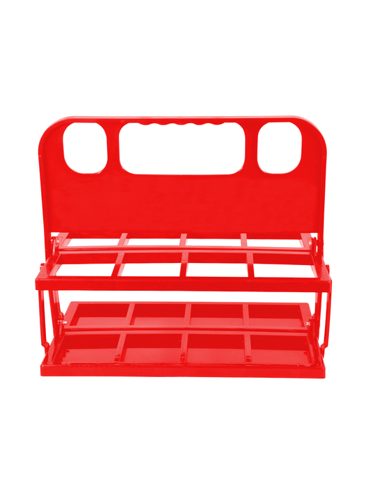Foldable Red Tallboy Water Bottle Carry Case- Holds 8 Tallboy Bottles