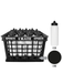 Coach Crate With Membrane-Top Bottles: Includes 1 Black Sports Crate With 40 Black Slovakian 6oz Hockey Pucks And 16 White 1L Tallboy Bottles