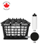 Coach Crate With Membrane-Top Bottles: Shop Canadian! Includes 1 Black Sports Crate With 40 Black Canadian Pro 6oz Hockey Pucks And 16 White 1L Tallboy Bottles